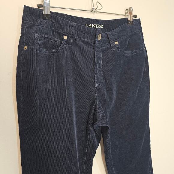 Lands' End Women's Corduroy Navy Blue‎ Mid Rise Straight Pants Size 8 - Picture 3 of 7